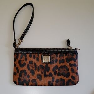 Dooney and Bourke leopard print wristlet